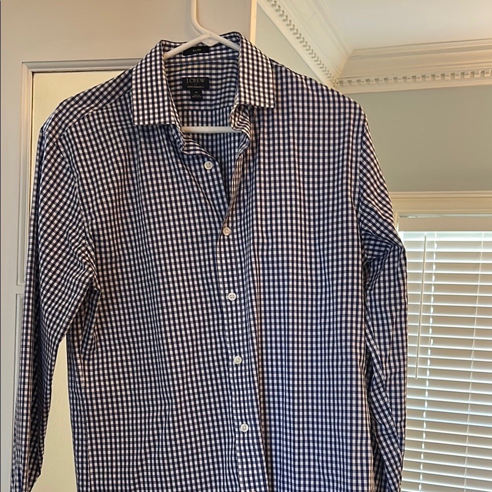 J. Crew Men's Blue Gingham Shirt